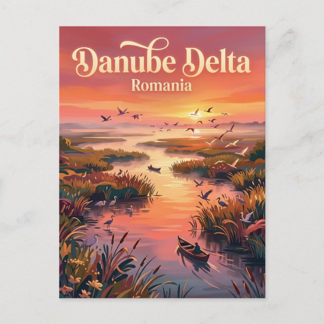 Danube Delta Romania Postcard (Front)