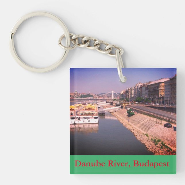 Danube River, Budapest, Hungary Key Ring (Front)
