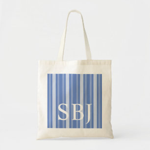 Danube Victorian Stripe with Monogram Tote Bag