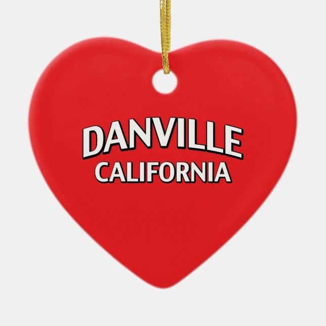 Danville California Ceramic Tree Decoration (Front)