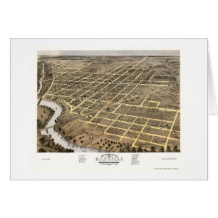 Danville, IL Panoramic Map - 1869