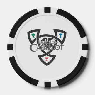 DAoC Knot Clay Poker Chips, Black Striped Edge Chips
