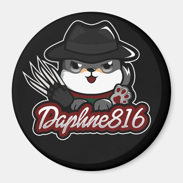 Daphne 816 Halloween Magnet - Black (Front)