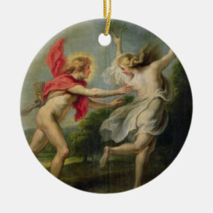 Daphne and Apollo (oil) Ceramic Ornament