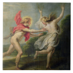 Daphne and Apollo (oil) Ceramic Tile