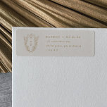 DAPHNE Classic Cream Gold Return Address Labels<br><div class="desc">These classic cream and gold return address labels from the Daphne Collection are perfect for a traditional wedding. The simple yet classic design features an elegant and timeless ornate crest monogram with florals and greenery surrounding the initials of the couple. These labels can be used for a wedding, bridal shower,...</div>