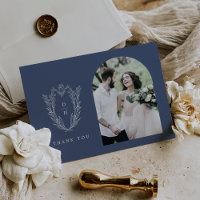 DAPHNE Flat Dark Blue Minimal Simple Photo Wedding