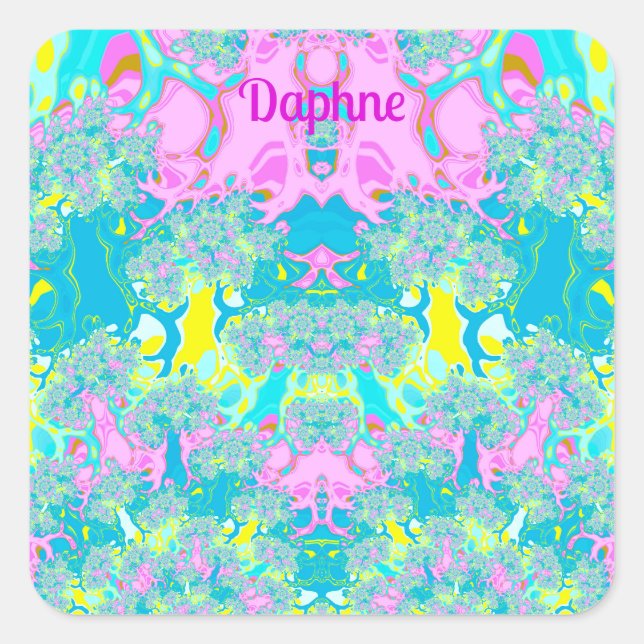 DAPHNE ~ PASTEL PERFECTION ~ SQUARE STICKER (Front)