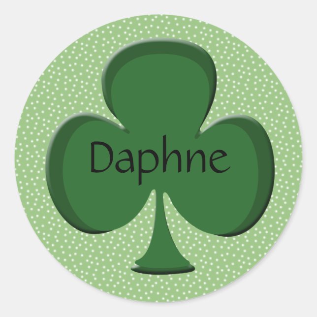 Daphne Shamrock Name Sticker / Seal (Front)