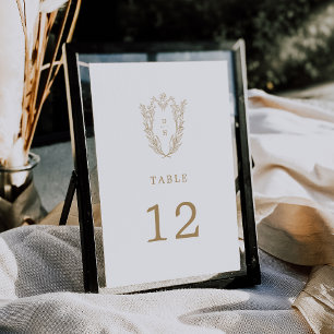 DAPHNE Simple Gold White Wedding Table Numbers