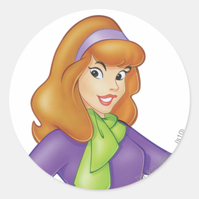 Daphne Smiling Classic Round Sticker (Front)