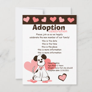Daphne the Adopted Dog Invitation