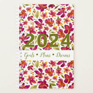 Daphne Watercolor Floral 2024 Customisable Planner