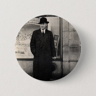 dapper 1930s man photo 6 cm round badge