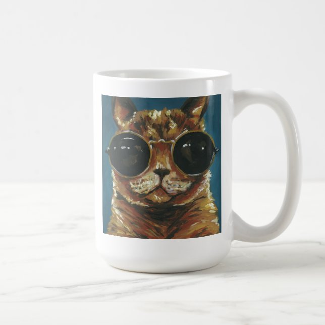 Dapper Animal | Kitty In Sunglasses Coffee Mug (Right)