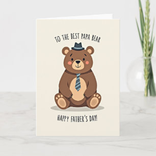 Dapper Bear Fathers Day Card