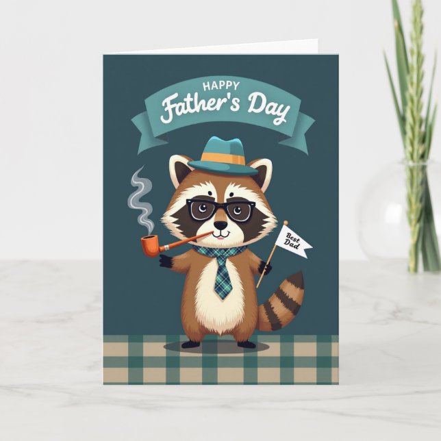 Dapper Best Dad Cartoon Card (Front)