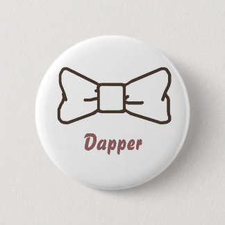 Dapper bowtie buttom 6 cm round badge