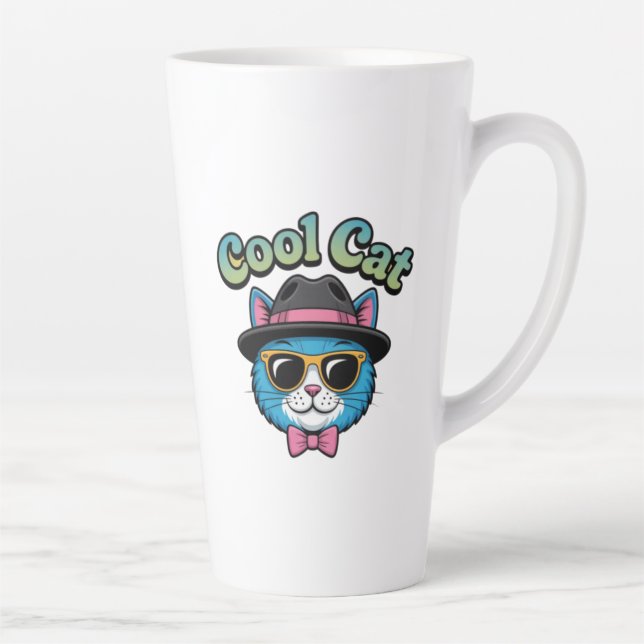Dapper Cool Cat Latte Mug (Right)