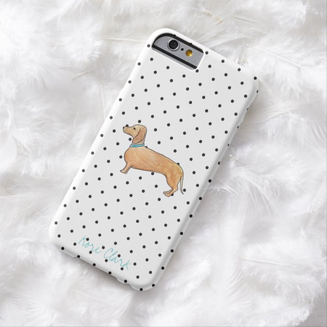 Dapper Dachshund Dots Case-Mate iPhone Case (In Situ)