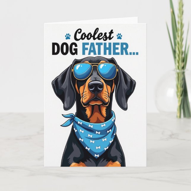 Dapper Doggy Fathers Day Card (Front)