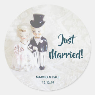 Dapper Dolls Just Married Sticker