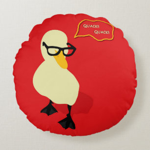 Dapper Duck Round Cushion