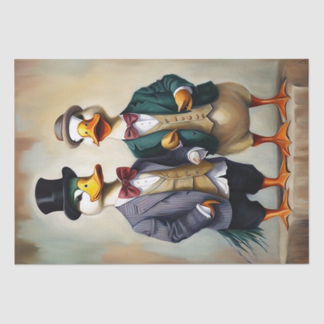 Dapper Ducks: Clothing-Inspired Decoupage Paper  (Front)