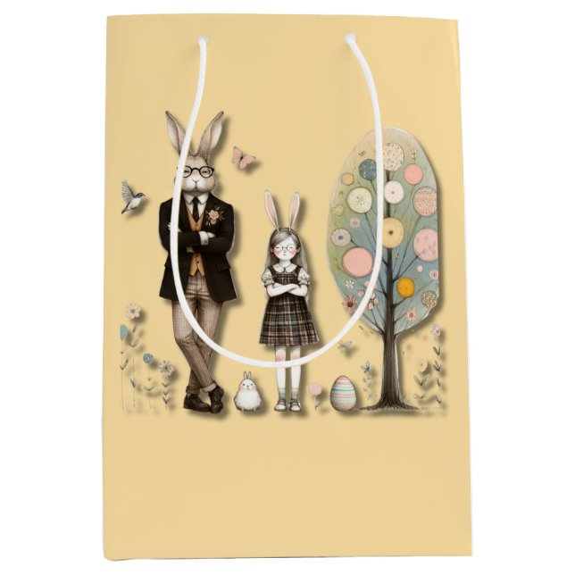Dapper Easter  Medium Gift Bag (Front)