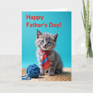 Dapper Fathers Day Feline Card
