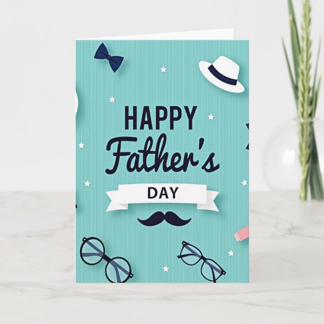 Dapper Fathers Day Icons Card (Front)