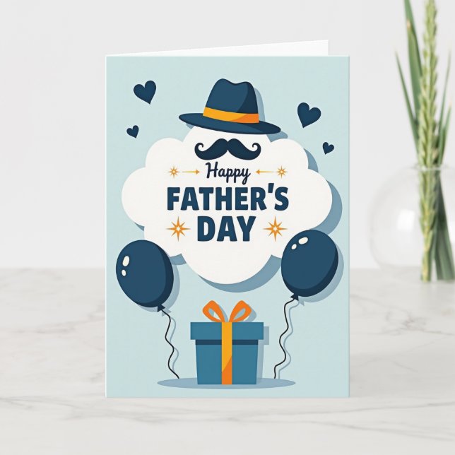 Dapper Fathers Day Wish Card (Front)