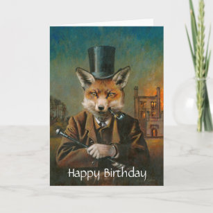 Dapper Fox Birthday Card