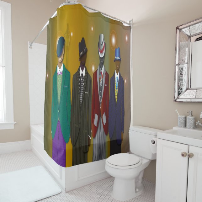 Dapper Gents Shower Curtain (In Situ)