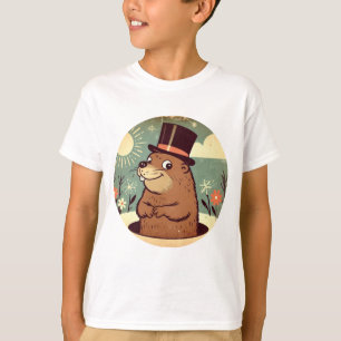 Dapper Groundhog Day Celebration T-Shirt