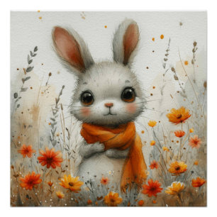 Dapper Hare: A Bit of Whimsy Bunny Poster