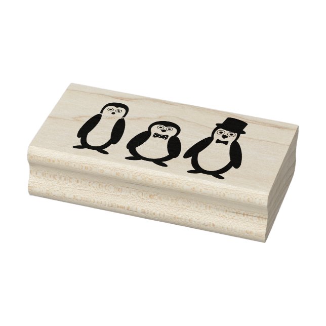 Dapper Penguins Rubber Stamp (Stamp)