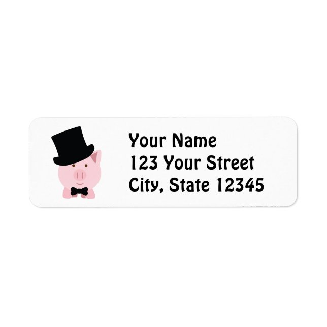 Dapper Pig Return Address Label (Front)
