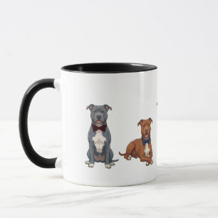 Dapper Pit Bulls Bow Tie Dog Coffee Mug