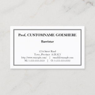 Dapper, Plain & Basic Professional Business Card