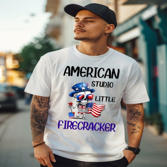 Dapper Skeleton Salutes America T-Shirt (Creator Uploaded)