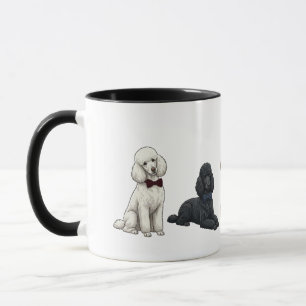 Dapper Standard Poodles Bow Tie Dog Coffee Mug