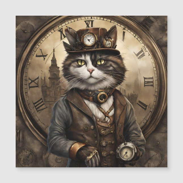  Dapper Steampunk Calico Cat (Front)
