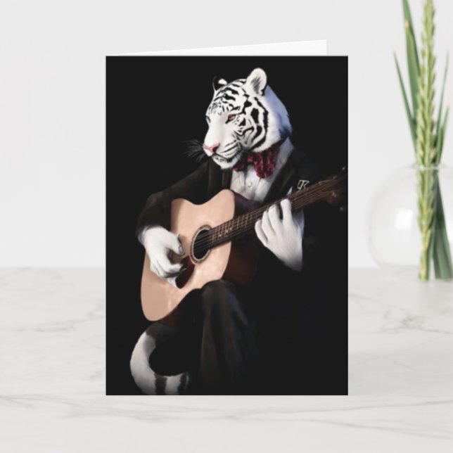Dapper Tiger – Sophisticated Greeting Card (Front)