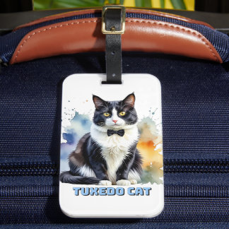 Dapper Tuxedo Cat Luggage Tag