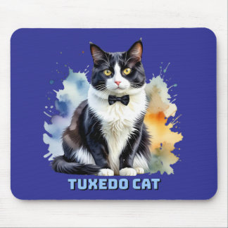 Dapper Tuxedo Cat Mouse Pad