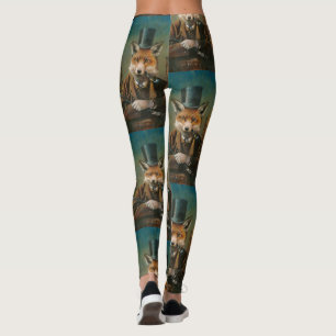 Dapper Victorian Fox Leggings