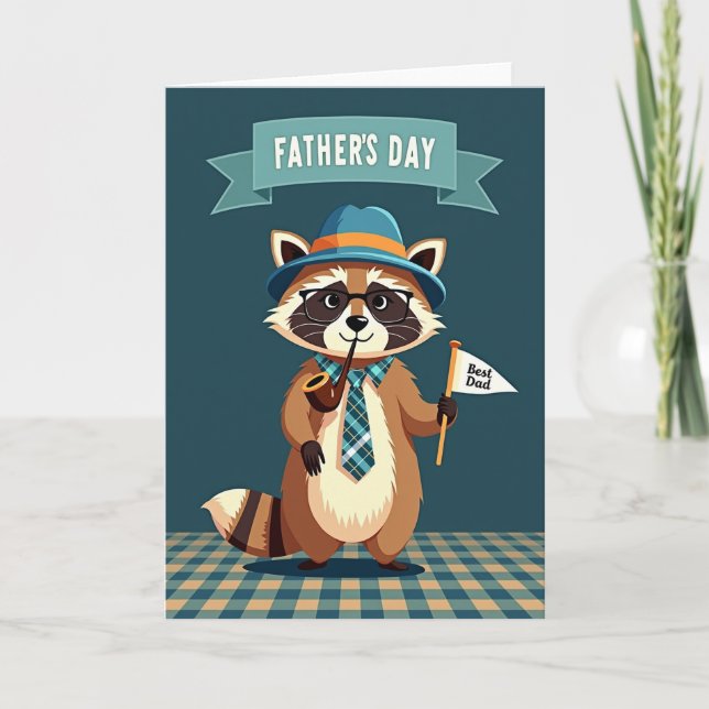 Dapper Woodland Fathers Day Card (Front)