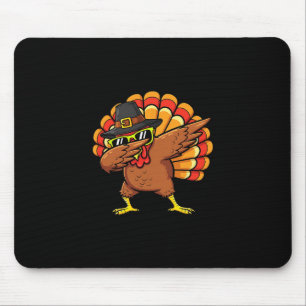 Dapping Turkey Funny Thanksgiving Dinner Turkey Gi Mouse Pad