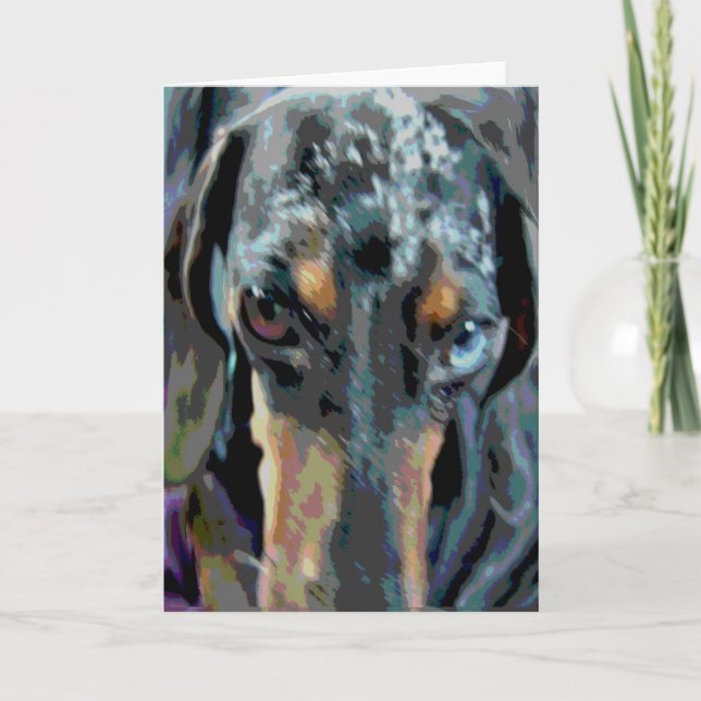 Dapple Dachshund Card (Front)